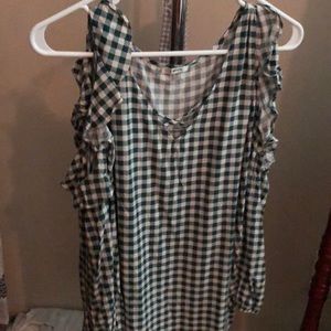 Large cold shoulder top